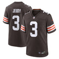 Men's Nike Cleveland Browns Jerry Jeudy Brown Game NFL Jersey