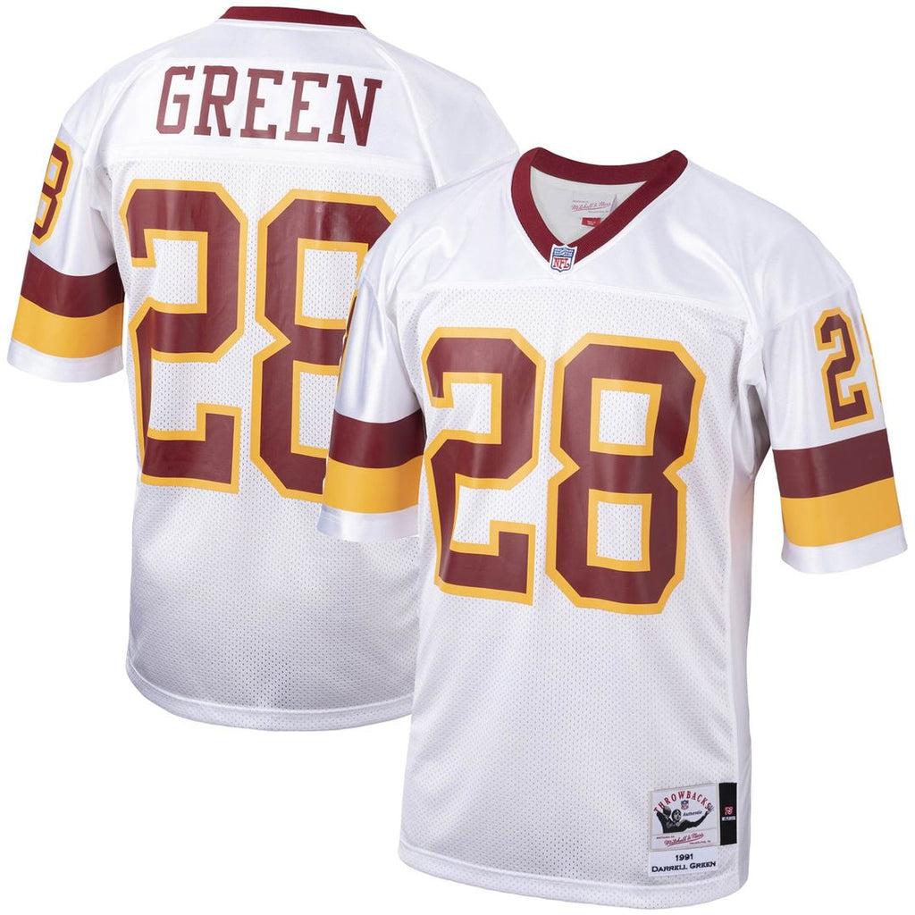 Men's Mitchell & Ness Washington Football Team Darrell Green White 1991 Authentic Throwback Retired Player NFL Jersey