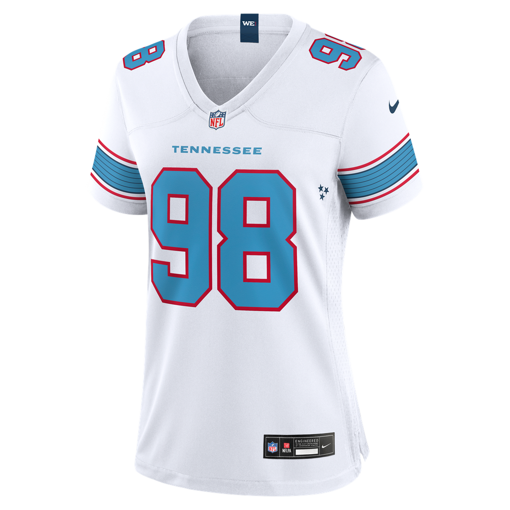 Women's Nike Tennessee Titans Jeffery Simmons White Game NFL Jersey