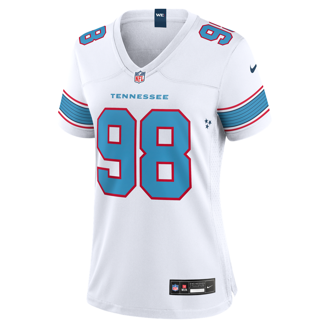 Women's Nike Tennessee Titans Jeffery Simmons White Game NFL Jersey