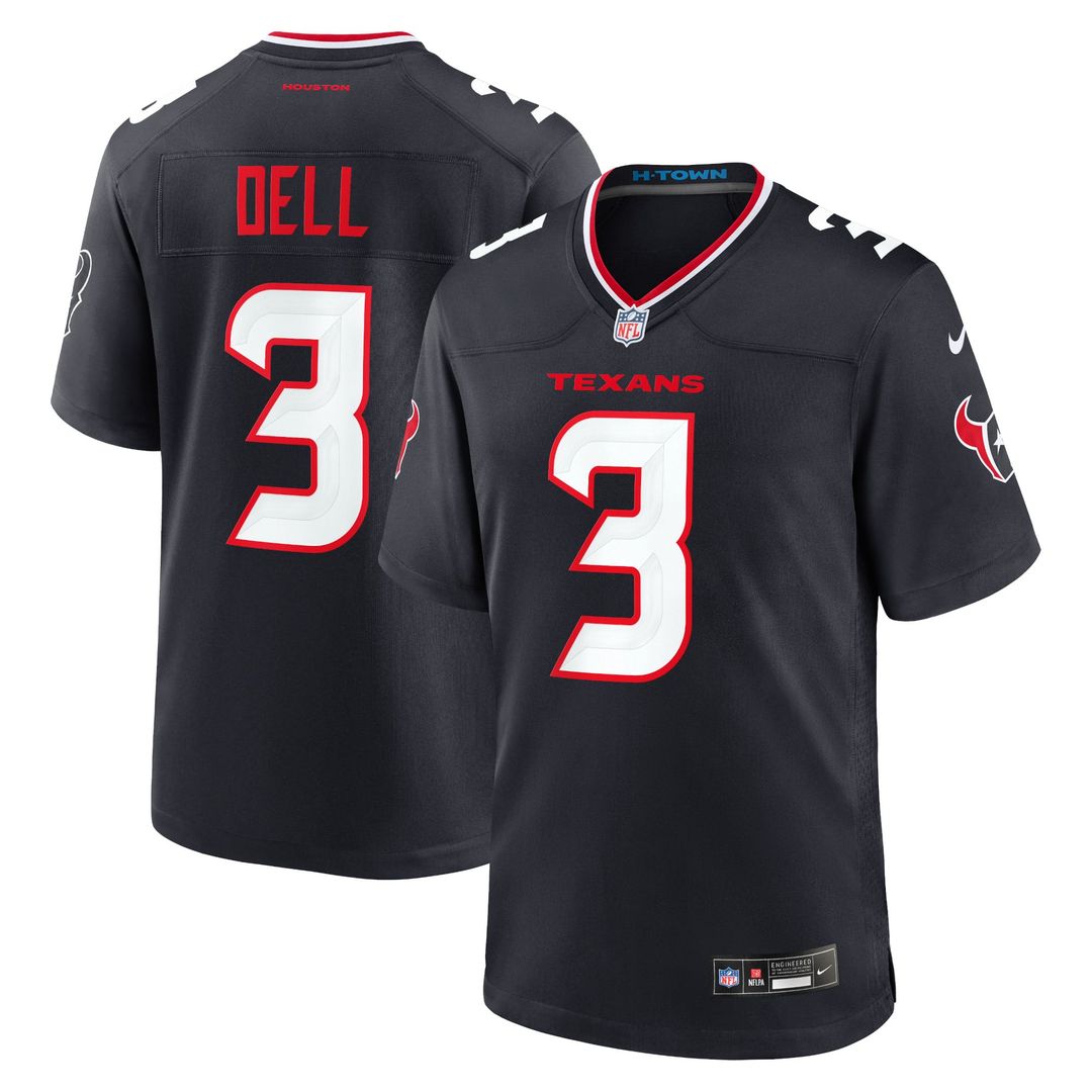 Men's Nike Houston Texans Tank Dell Navy Game NFL Jersey