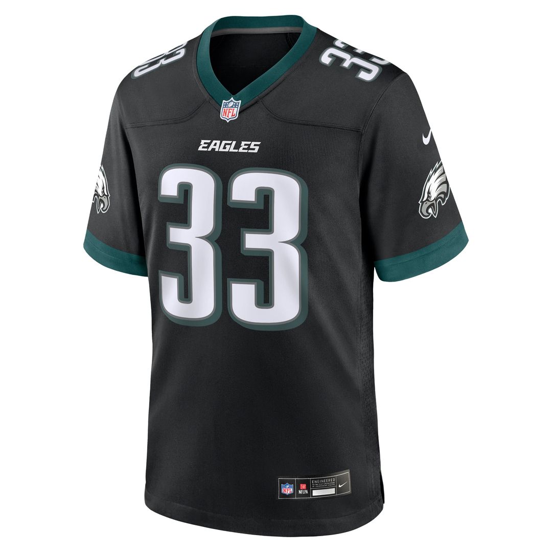 Men's Nike Philadelphia Eagles Cooper DeJean Black Alternate Player Game NFL Jersey