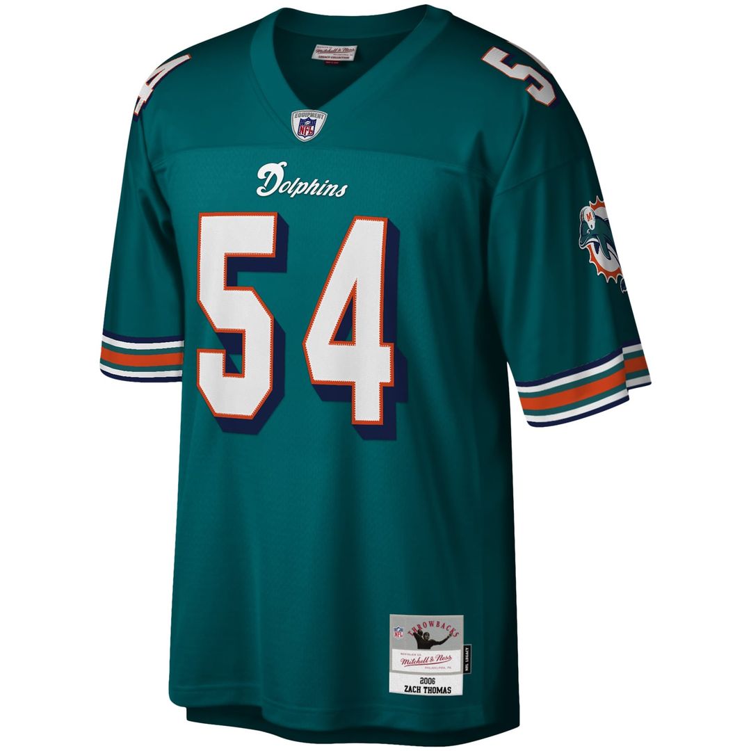 Men's Mitchell & Ness Miami Dolphins Zach Thomas Orange Legacy Replica NFL Jersey