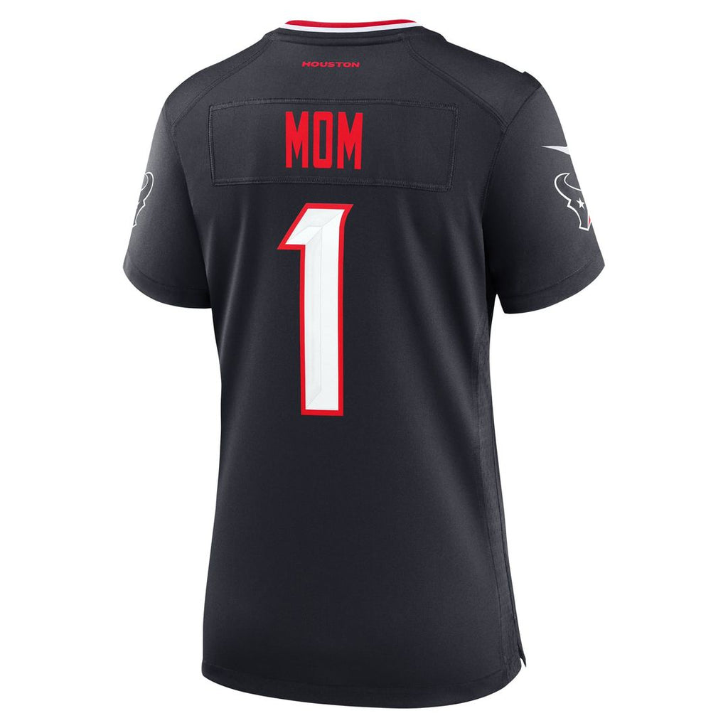 Women's Nike Houston Texans Navy #1 Mom Game NFL Jersey
