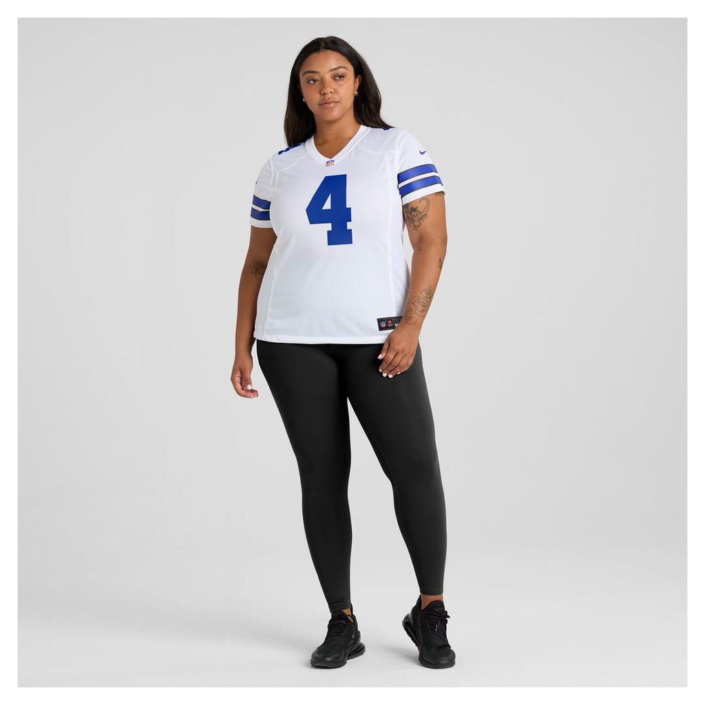 Women's Nike Dallas Cowboys Dak Prescott White Team Game NFL Jersey