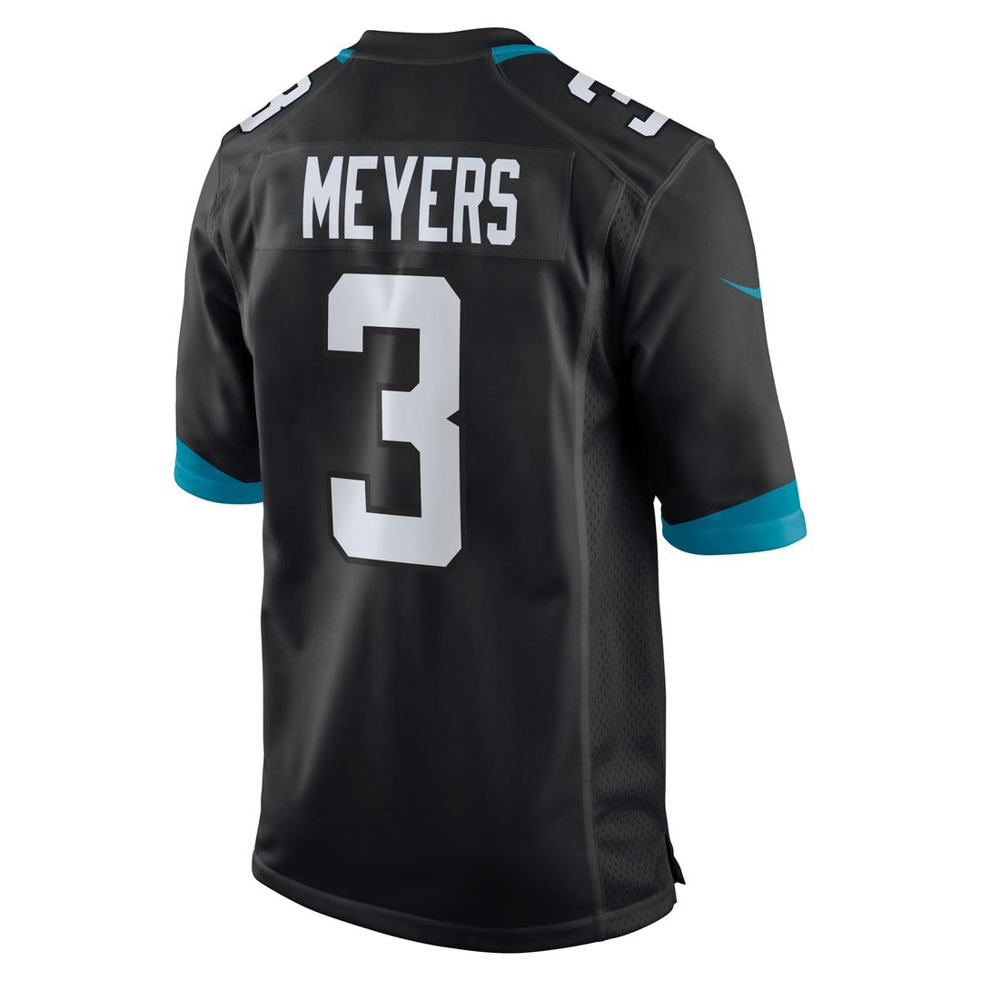 Men's Nike Jacksonville Jaguars Jakobi Meyers Black Alternate Game NFL Jersey
