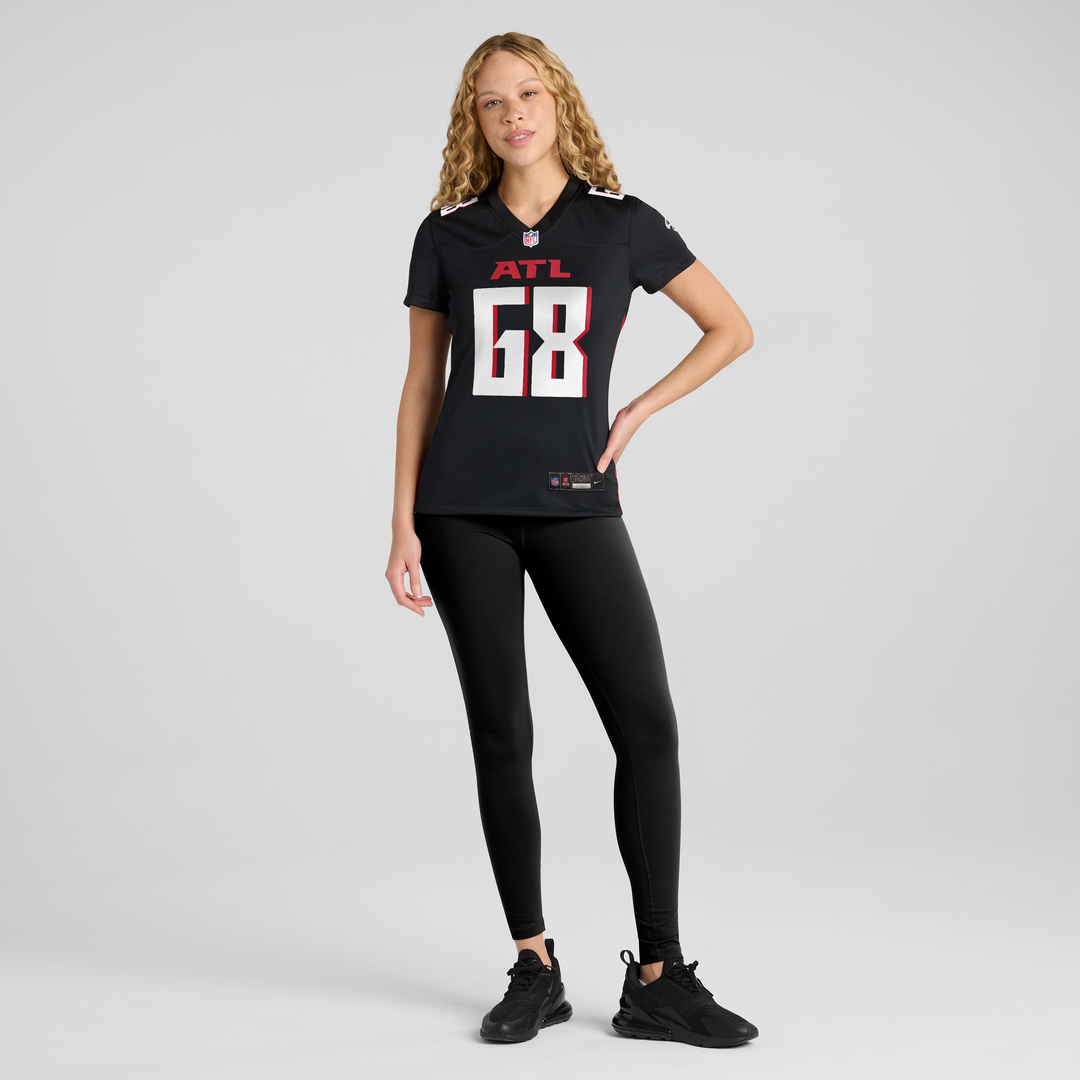 Women's Nike Atlanta Falcons Josh Andrews Black Game Player NFL Jersey
