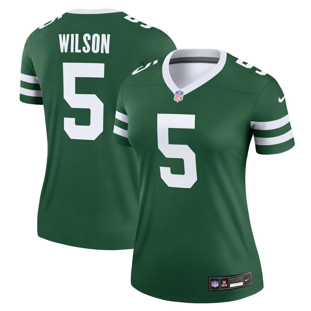 Women's Nike New York Jets Garrett Wilson Legacy Green Legend Player NFL Performance Top