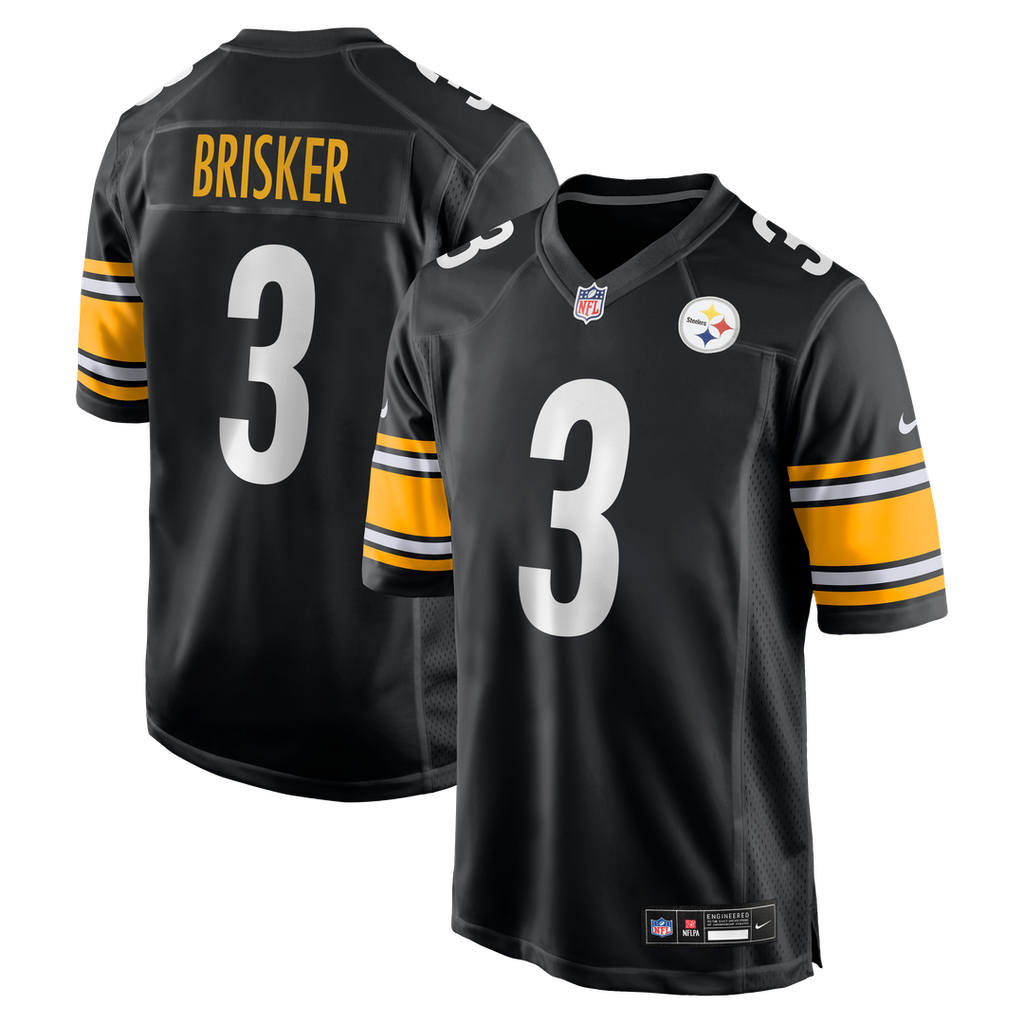 Men's Nike Pittsburgh Steelers Jaquan Brisker Black Team Game NFL Jersey