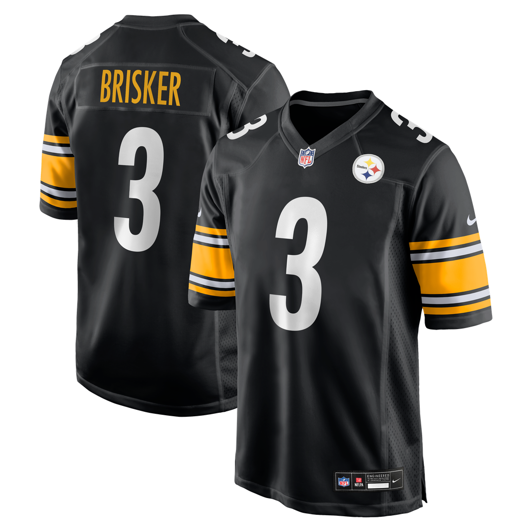Men's Nike Pittsburgh Steelers Jaquan Brisker Black Team Game NFL Jersey