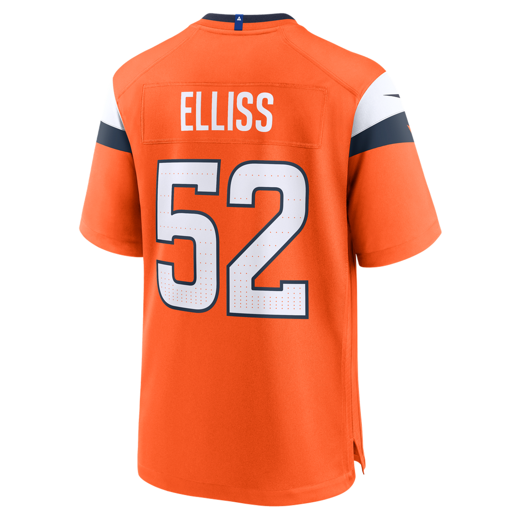 Men's Nike Denver Broncos Jonah Elliss Orange Team Game NFL Jersey