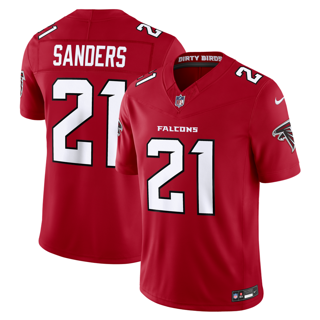 Men's Nike Atlanta Falcons Deion Sanders Red Vapor F.U.S.E. Stitched Retired Limited NFL Jersey