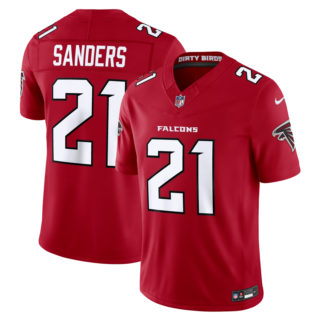 Men's Nike Atlanta Falcons Deion Sanders Red Vapor F.U.S.E. Stitched Retired Limited NFL Jersey