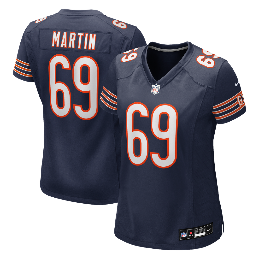 Women's Nike Chicago Bears Jeremiah Martin Navy Team Game NFL Jersey
