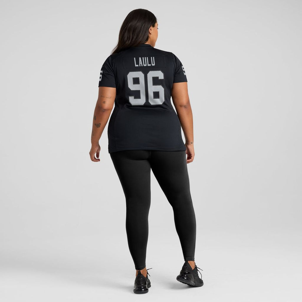 Women's Nike Las Vegas Raiders Jonah Laulu Black Game NFL Jersey