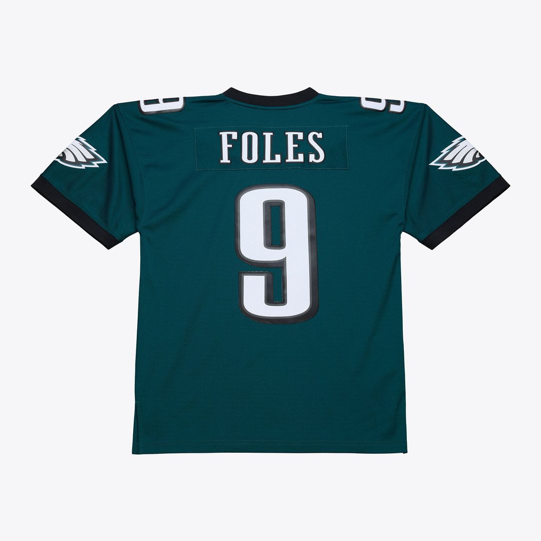 Men's Mitchell & Ness Philadelphia Eagles Nick Foles Midnight Green Legacy Replica NFL Jersey