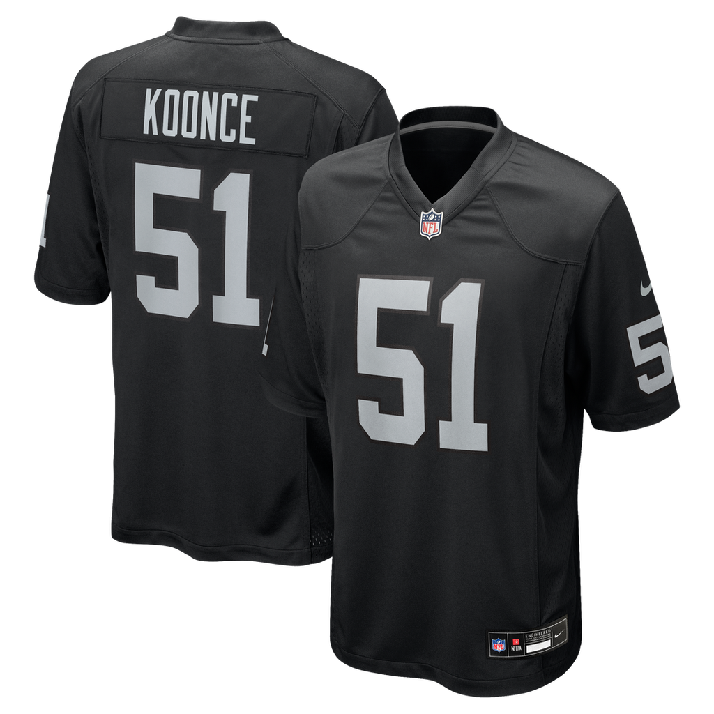 Men's Nike Las Vegas Raiders Malcolm Koonce Black Game NFL Jersey