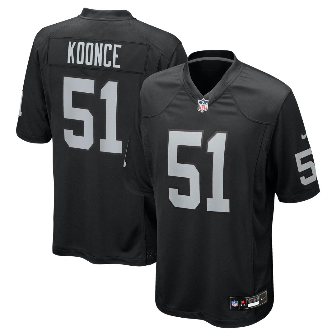 Men's Nike Las Vegas Raiders Malcolm Koonce Black Game NFL Jersey