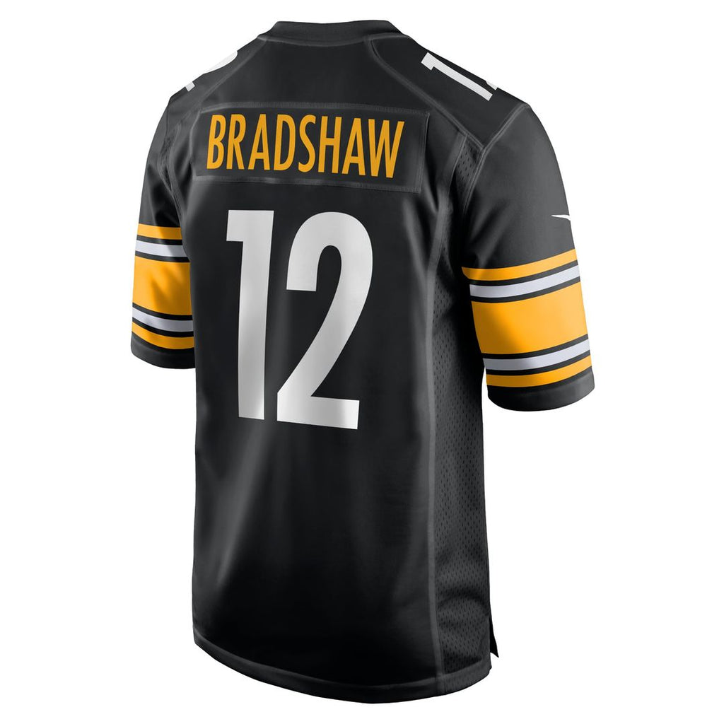 Men's Nike Pittsburgh Steelers Terry Bradshaw Black Retired Player Game NFL Jersey