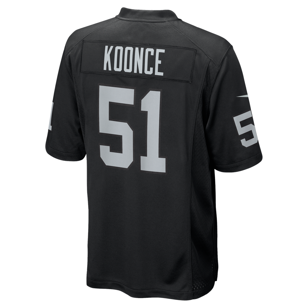 Men's Nike Las Vegas Raiders Malcolm Koonce Black Game NFL Jersey