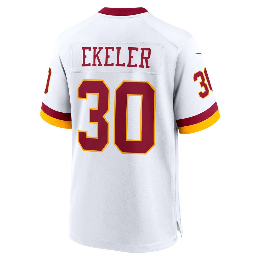 Men's Nike Washington Commanders Austin Ekeler White Game Super Bowl Era NFL Jersey