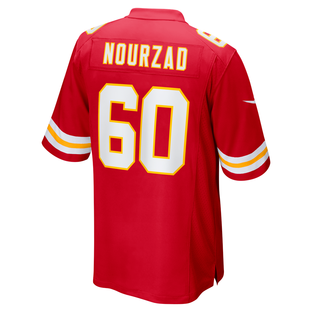 Men's Nike Kansas City Chiefs Hunter Nourzad Red Game NFL Jersey