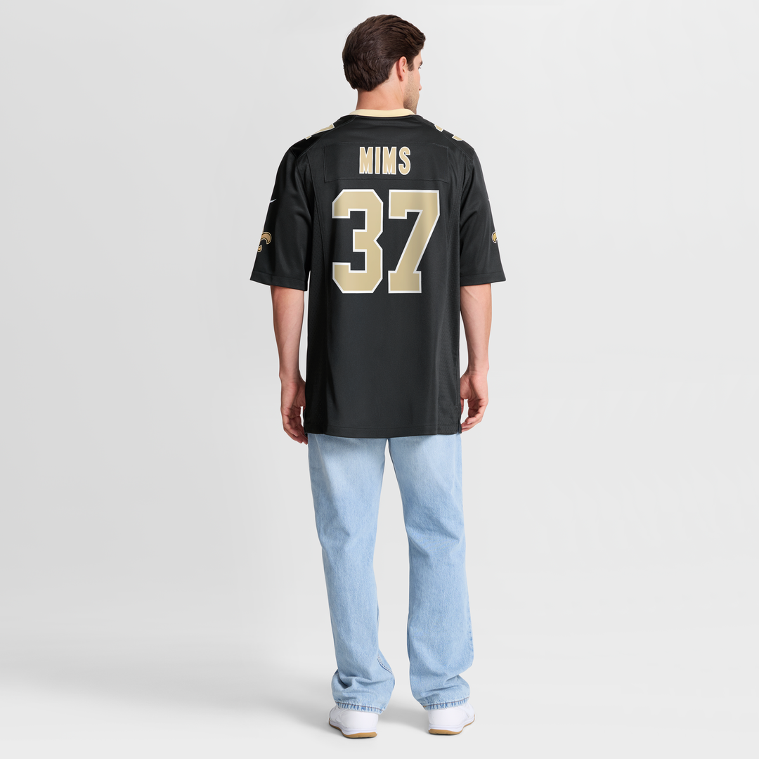 Men's Nike New Orleans Saints Jordan Mims Black Team Game NFL Jersey