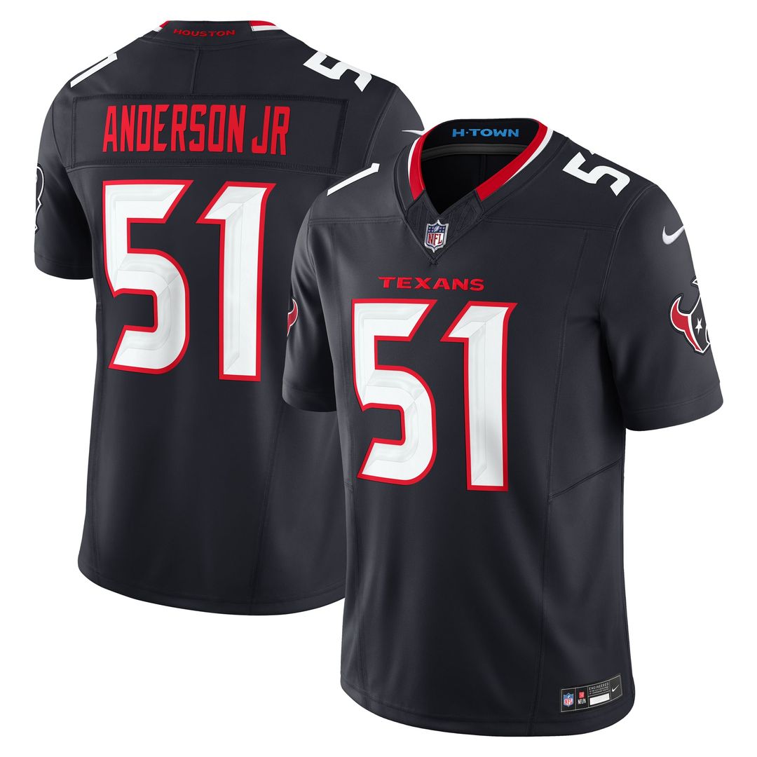 Men's Nike Houston Texans Will Anderson Jr. White Vapor F.U.S.E. Limited NFL Jersey