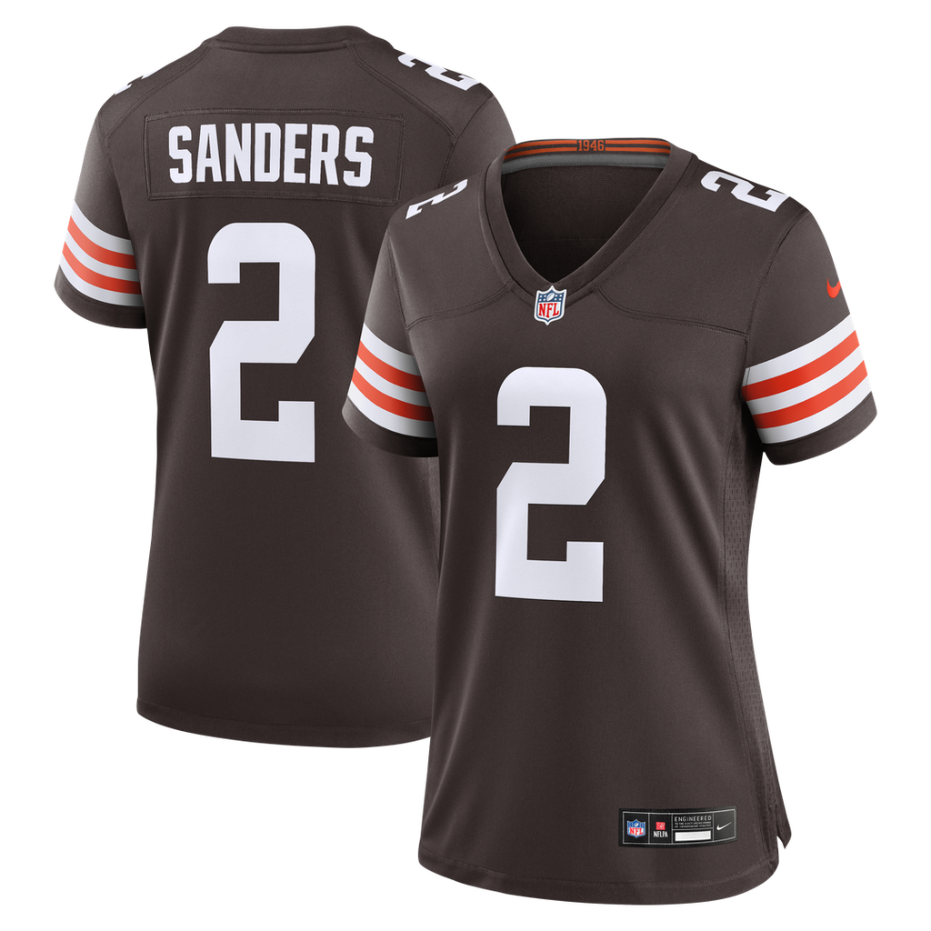 Women's Nike Cleveland Browns Shedeur Sanders Brown Team Game NFL Jersey