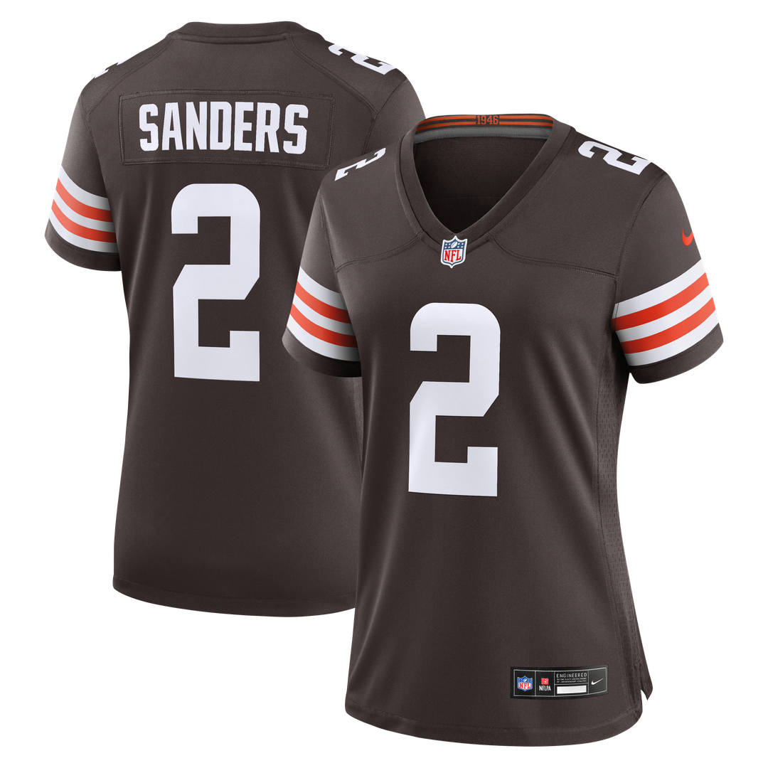 Women's Nike Cleveland Browns Shedeur Sanders Brown Team Game NFL Jersey