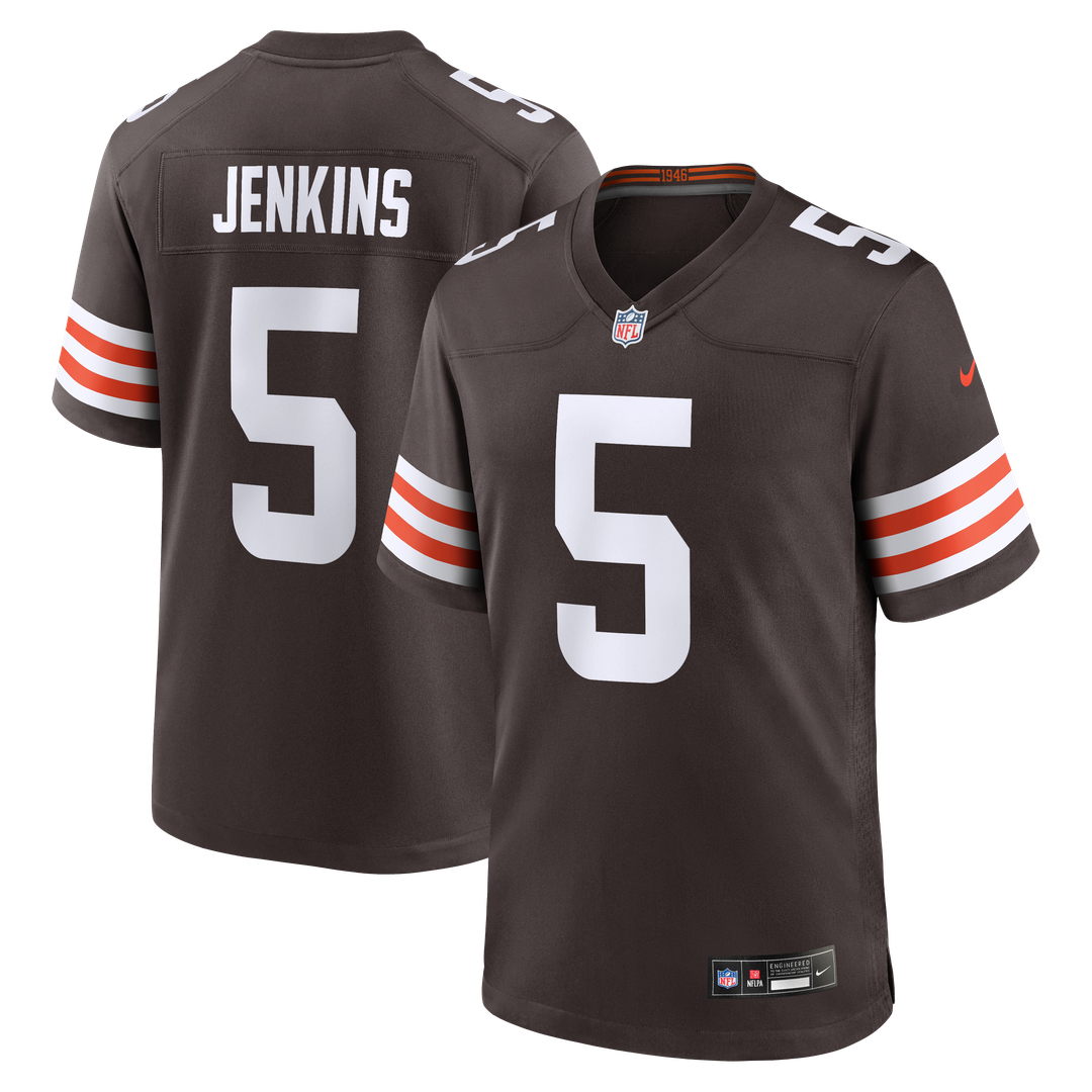 Men's Nike Cleveland Browns Rayshawn Jenkins Brown Team Game NFL Jersey