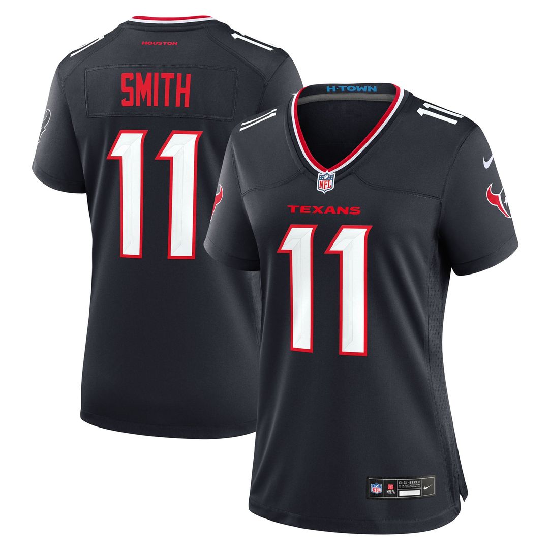 Women's Nike Houston Texans Tremon Smith Navy Team Game NFL Jersey