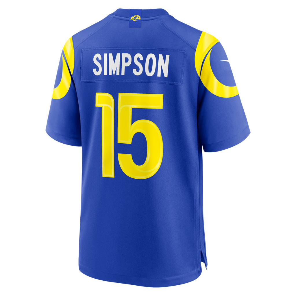 Men's Nike Los Angeles Rams Ty Simpson Royal 2026 NFL Draft First Round Pick No. 13 Team Game NFL Jersey