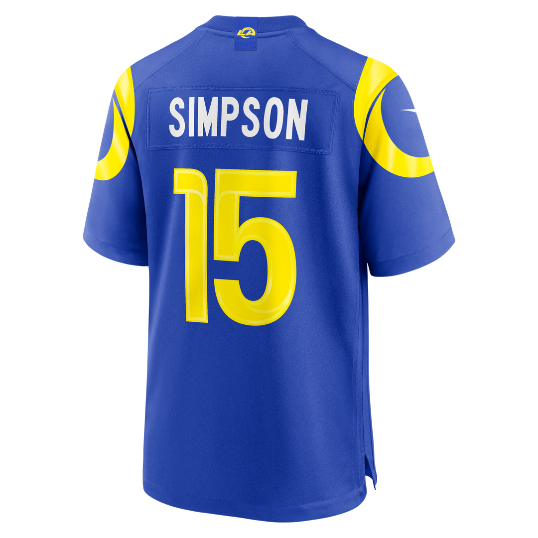 Men's Nike Los Angeles Rams Ty Simpson Royal 2026 NFL Draft First Round Pick No. 13 Team Game NFL Jersey