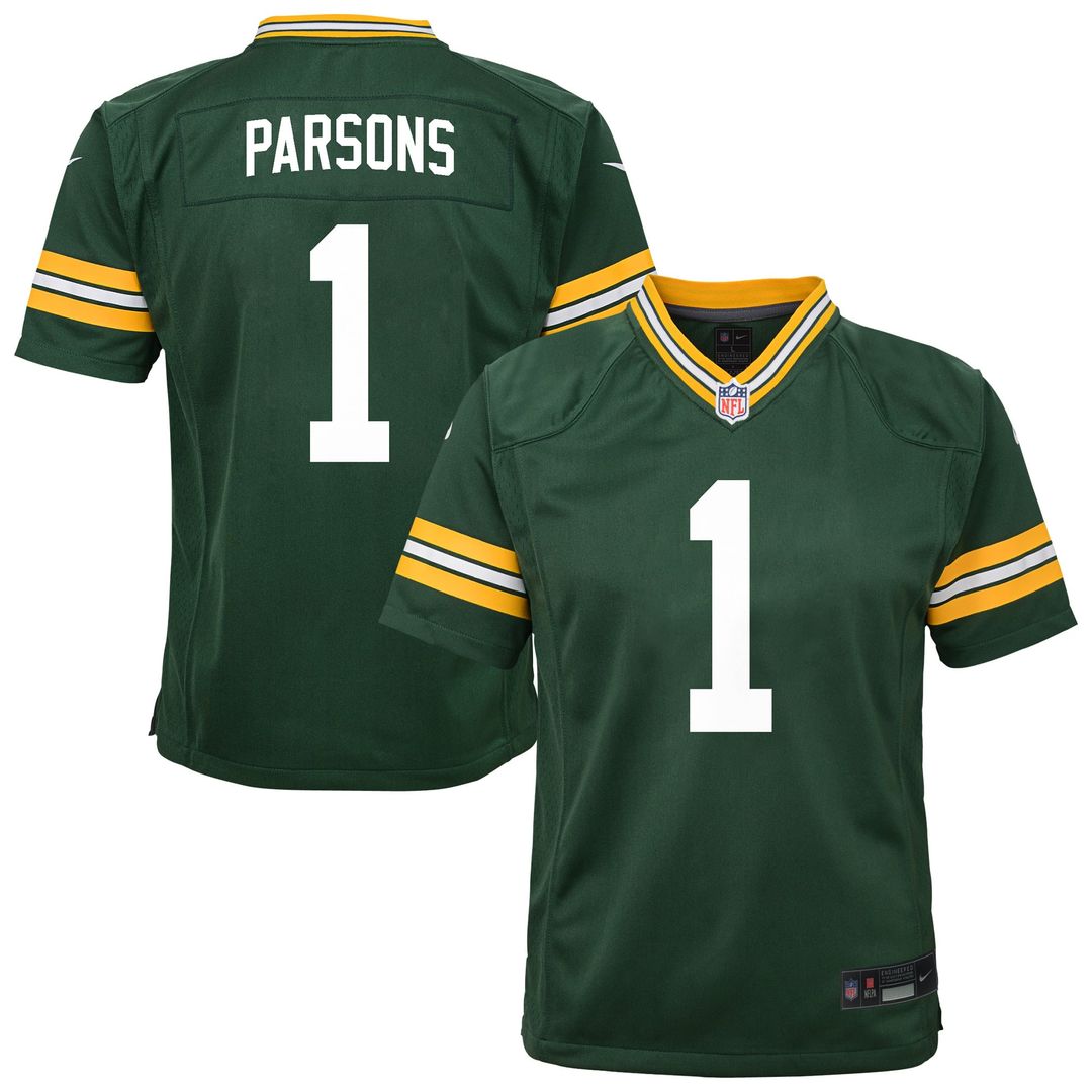 Preschool Nike Green Bay Packers Micah Parsons Green Team Game NFL Jersey