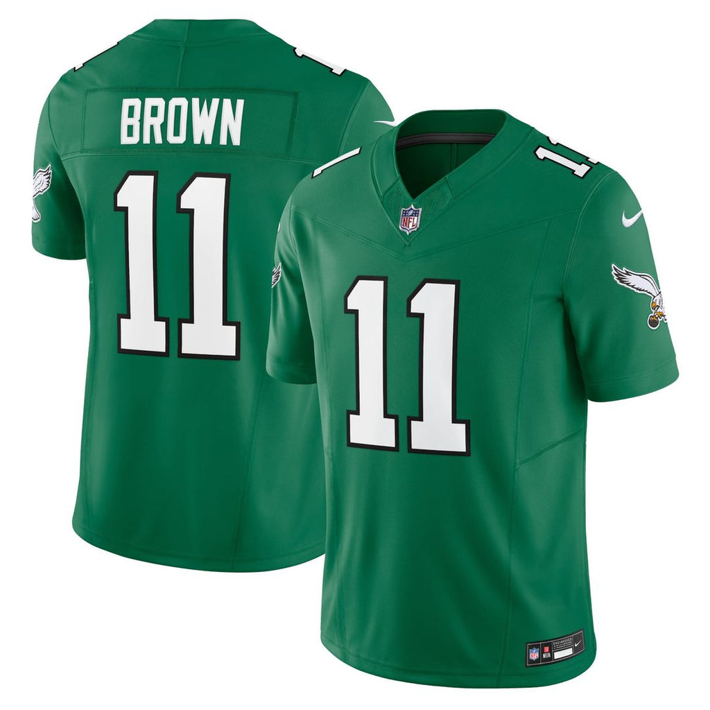 Men's Nike Philadelphia Eagles A.J. Brown Kelly Green Vapor F.U.S.E. Limited NFL Jersey