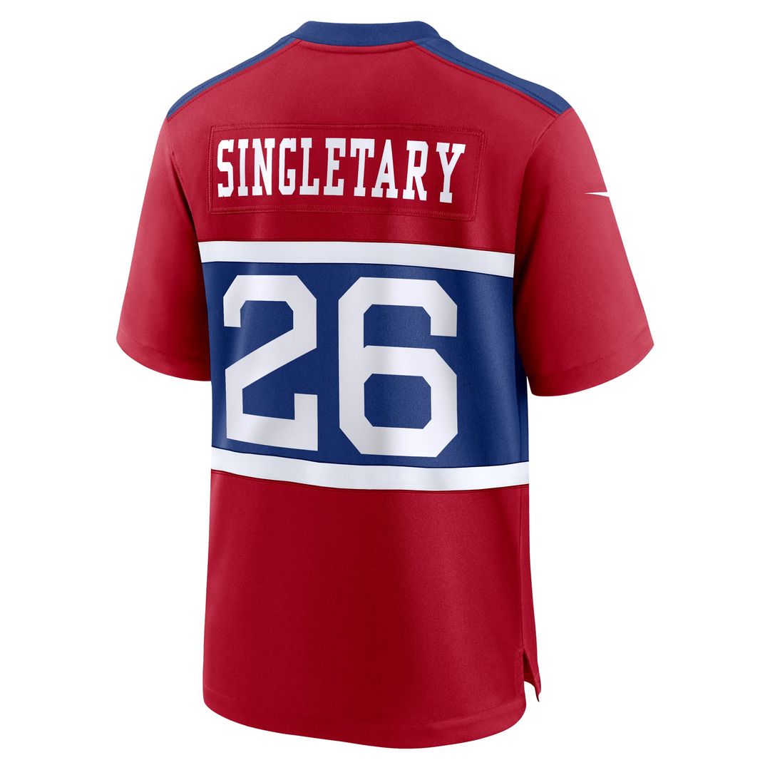 Men's Nike New York Giants Devin Singletary Century Red Alternate Player Game NFL Jersey