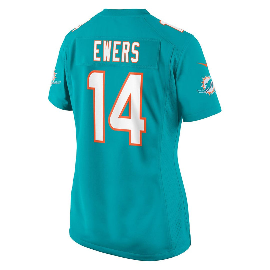Women's Nike Miami Dolphins Quinn Ewers Aqua Team Game NFL Jersey