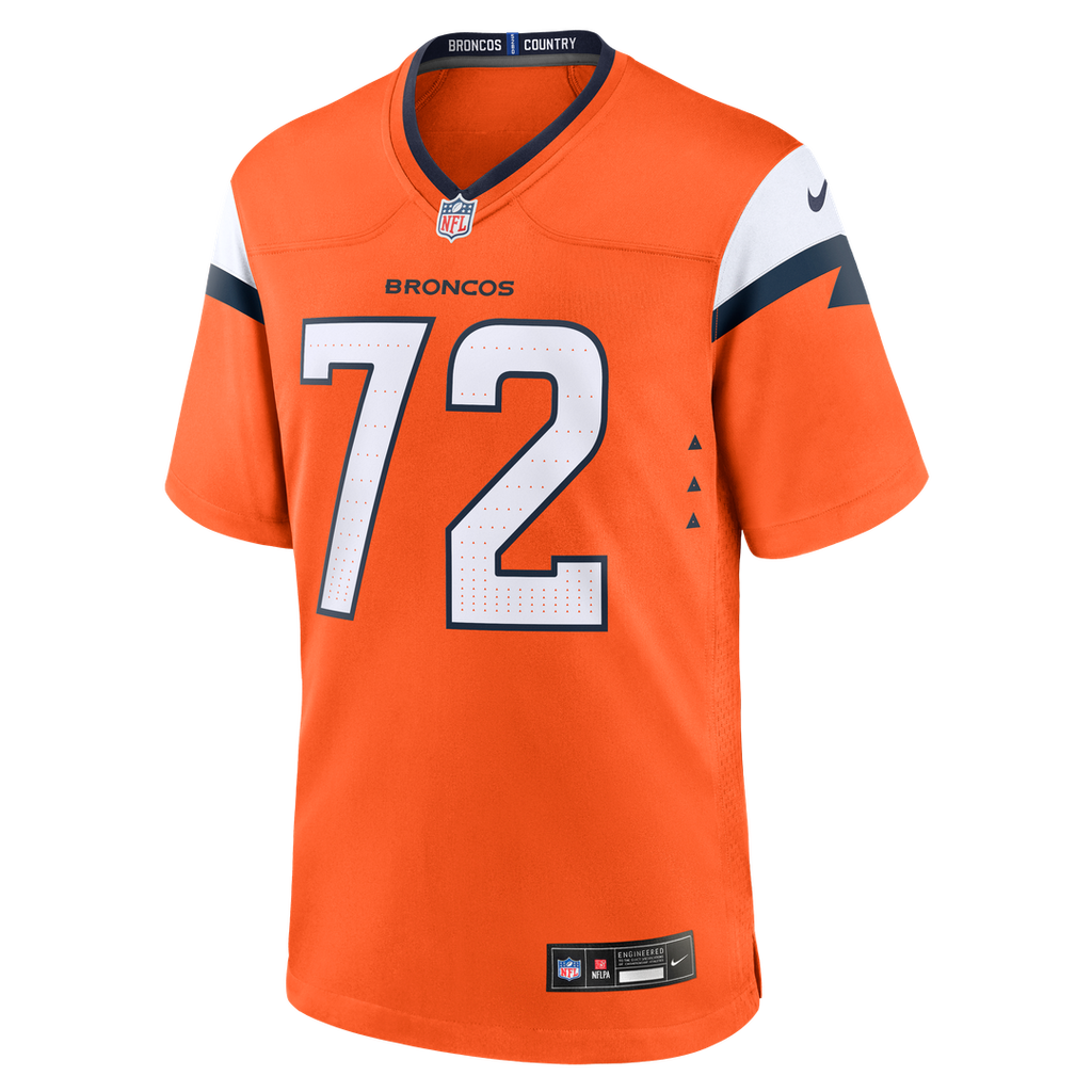 Men's Nike Denver Broncos Garett Bolles Orange Team Game NFL Jersey