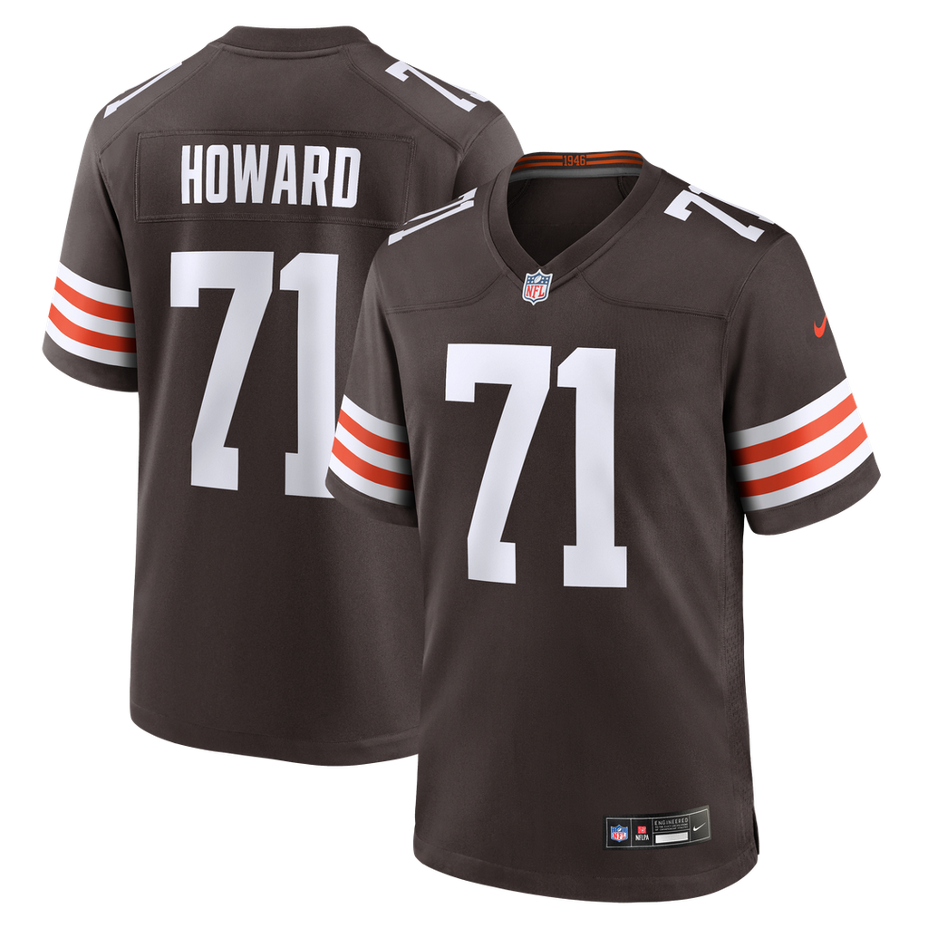 Men's Nike Cleveland Browns Tytus Howard Brown Team Game NFL Jersey
