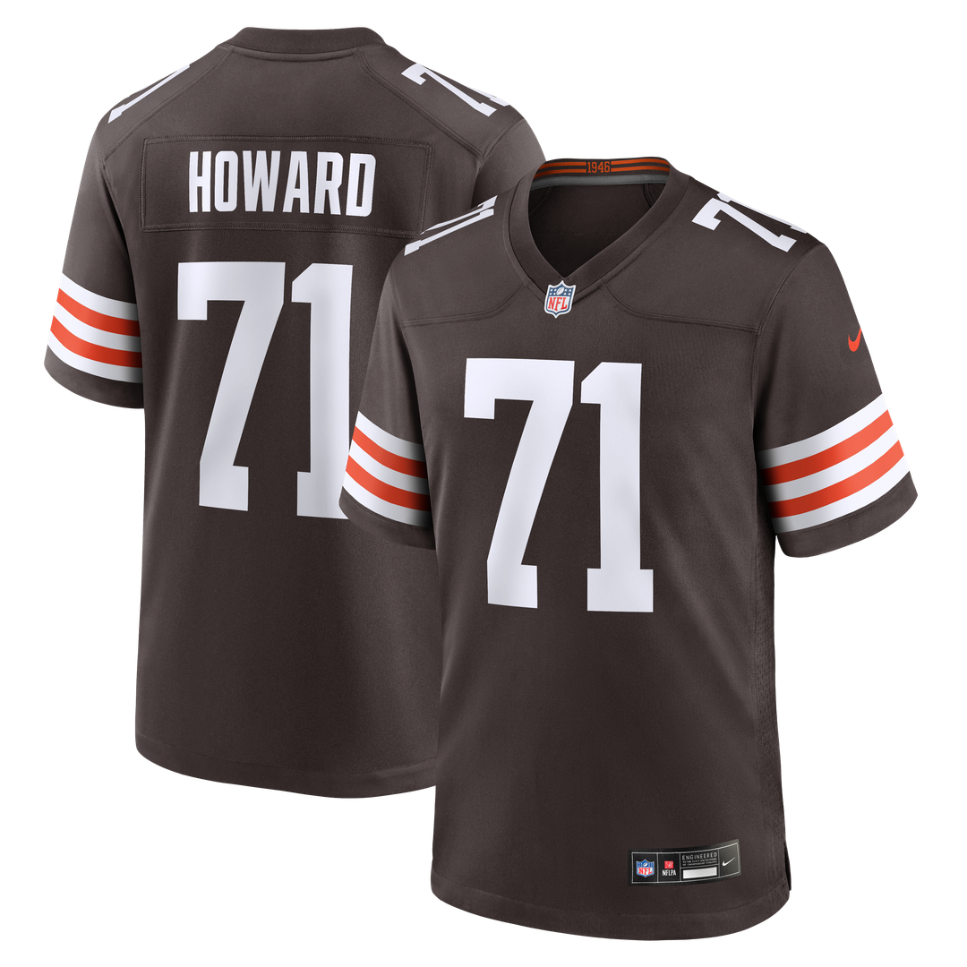 Men's Nike Cleveland Browns Tytus Howard Brown Team Game NFL Jersey