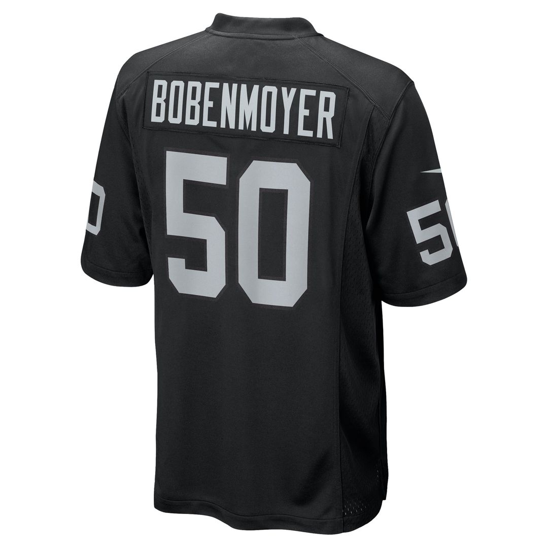 Men's Nike Las Vegas Raiders Jacob Bobenmoyer Black Game Player NFL Jersey