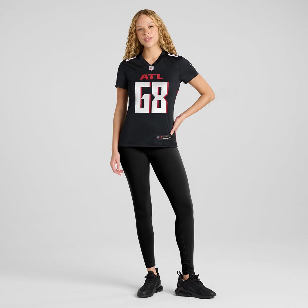 Women's Nike Atlanta Falcons Kyle Hinton Black Team Game NFL Jersey