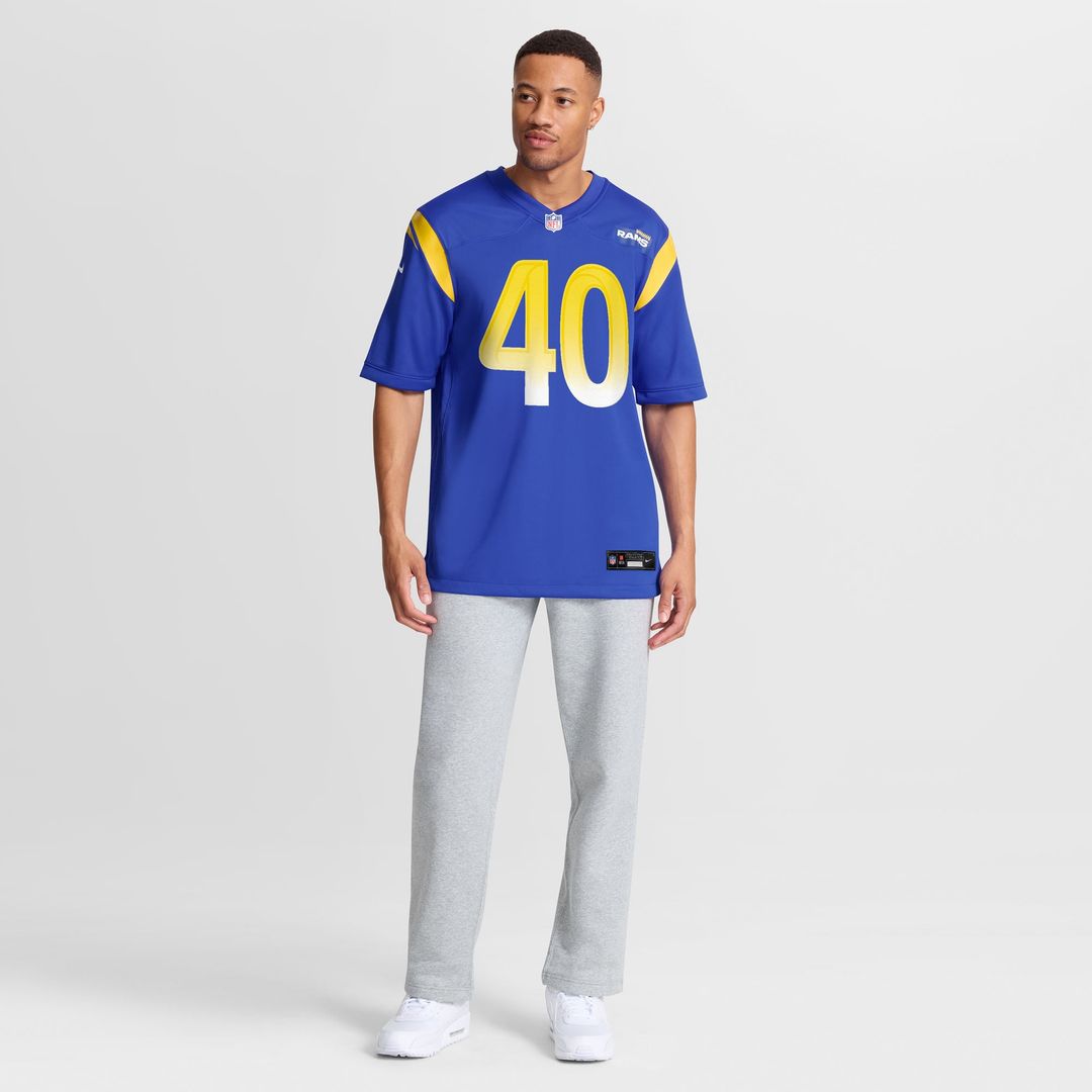 Men's Nike Los Angeles Rams Jesse Luketa Royal Team Game NFL Jersey
