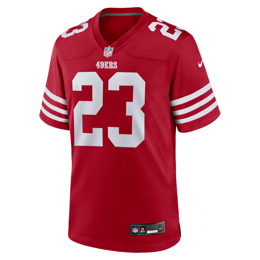 Men's Nike San Francisco 49ers Christian McCaffrey White Game Player NFL Jersey
