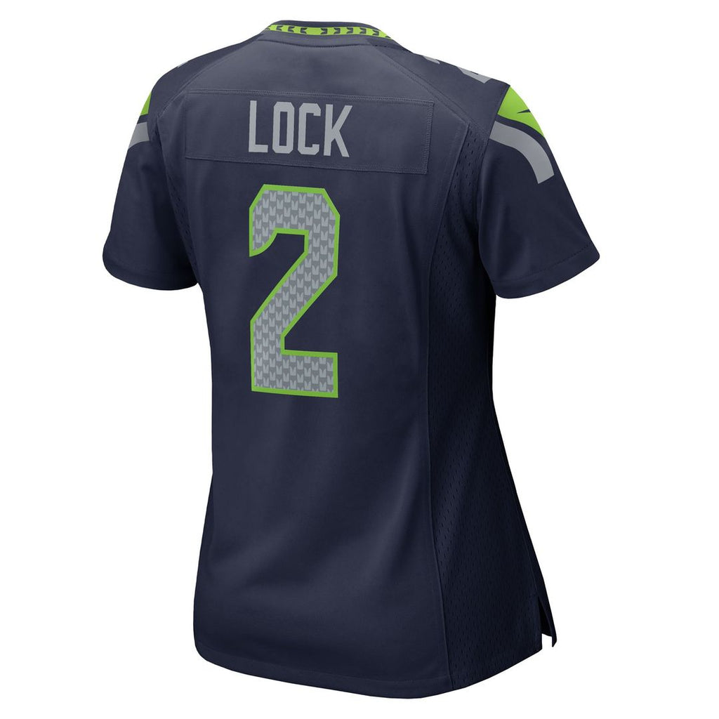 Women's Nike Seattle Seahawks Drew Lock College Navy Team Game NFL Jersey