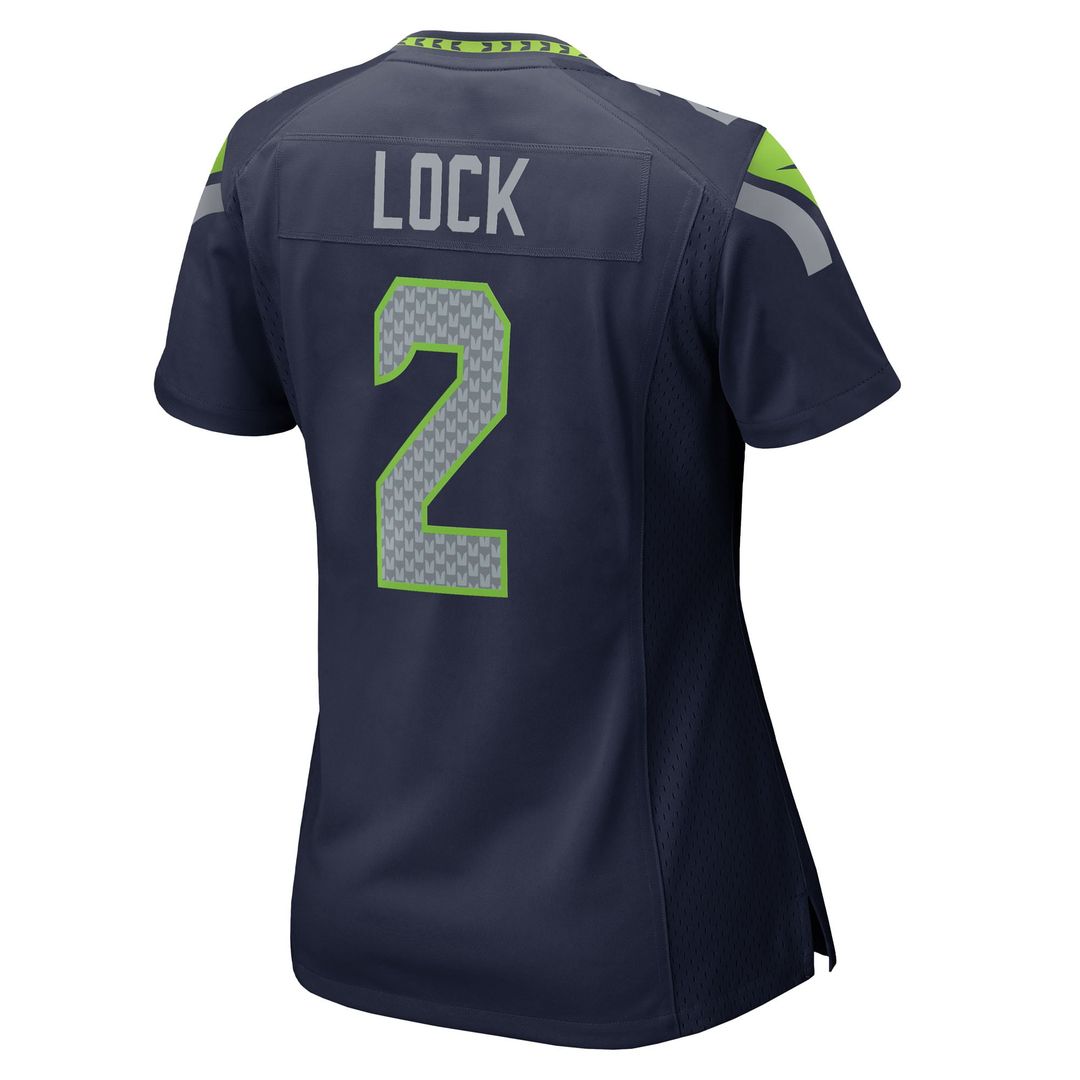 Women's Nike Seattle Seahawks Drew Lock College Navy Team Game NFL Jersey