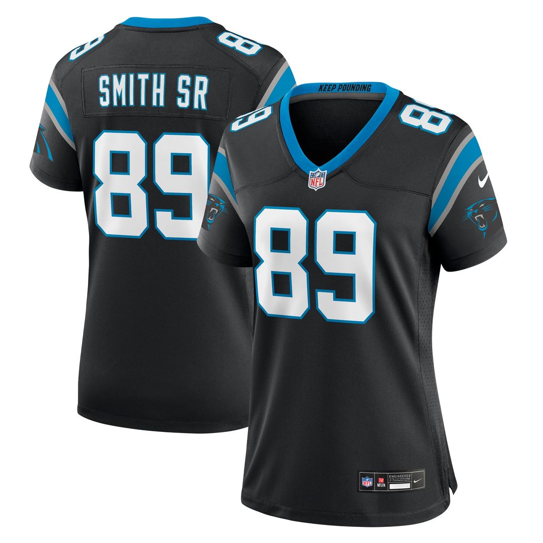 Women's Nike Carolina Panthers Steve Smith Sr. Black Retired Player Game NFL Jersey