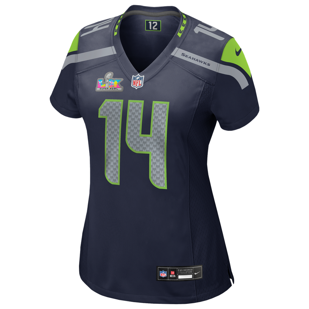Women's Nike Seattle Seahawks Sam Darnold College Navy Super Bowl LX Patch Game NFL Jersey