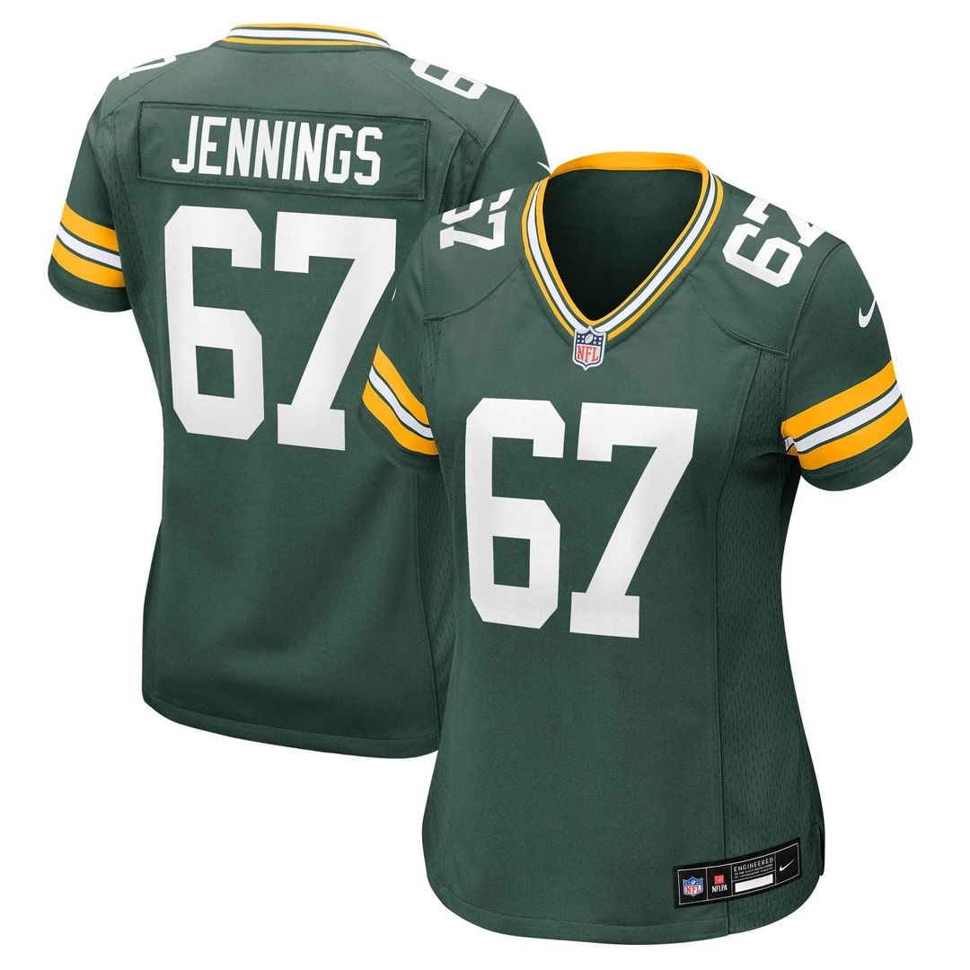 Women's Nike Green Bay Packers Donovan Jennings Green Team Game NFL Jersey